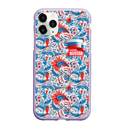 Чехол iPhone 11 Pro матовый Russia pattern