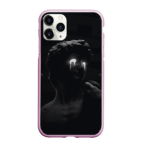 Чехол iPhone 11 Pro матовый Статуя Давида Микеланджело / 3D-Розовый – фото 1