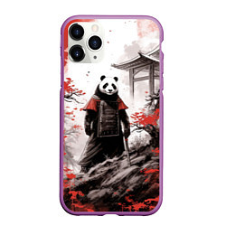 Чехол iPhone 11 Pro матовый Panda samurai, цвет: 3D-фиолетовый