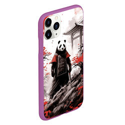 Чехол iPhone 11 Pro матовый Panda samurai, цвет: 3D-фиолетовый — фото 2