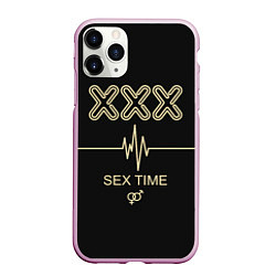 Чехол iPhone 11 Pro матовый Sex Time, цвет: 3D-розовый