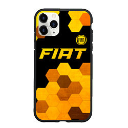 Чехол iPhone 11 Pro матовый Fiat - gold gradient: символ сверху, цвет: 3D-черный
