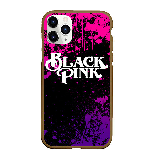 Чехол iPhone 11 Pro матовый Blackpink - neon / 3D-Коричневый – фото 1