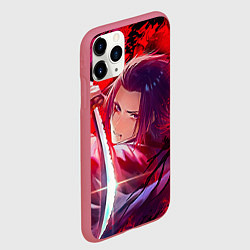 Чехол iPhone 11 Pro матовый Сюгэн Ямада Асаэмон Адский рай, цвет: 3D-малиновый — фото 2