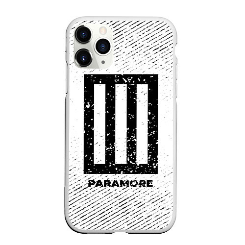 Чехол iPhone 11 Pro матовый Paramore с потертостями на светлом фоне / 3D-Белый – фото 1