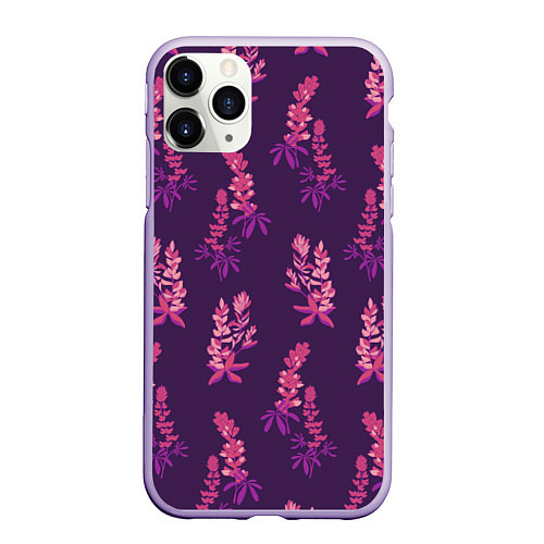 Чехол iPhone 11 Pro матовый Violet nature / 3D-Светло-сиреневый – фото 1