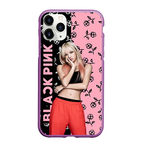 Чехол iPhone 11 Pro матовый Blackpink - Lalisa / 3D-Фиолетовый – фото 1