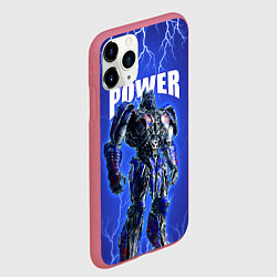 Чехол iPhone 11 Pro матовый Трансформеры: Оптимус Прайм, цвет: 3D-малиновый — фото 2