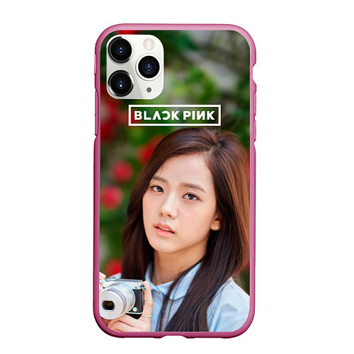 Чехол iPhone 11 Pro матовый Blackpink Jisoo / 3D-Малиновый – фото 1