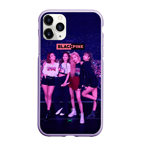 Чехол iPhone 11 Pro матовый Blackpink concert / 3D-Светло-сиреневый – фото 1