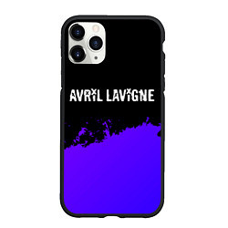 Чехол iPhone 11 Pro матовый Avril Lavigne purple grunge