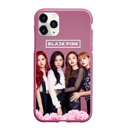 Чехол iPhone 11 Pro матовый Blackpink girls / 3D-Малиновый – фото 1
