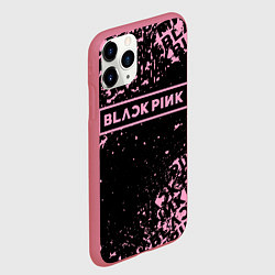 Чехол iPhone 11 Pro матовый Блэкпинк - потертости, цвет: 3D-малиновый — фото 2