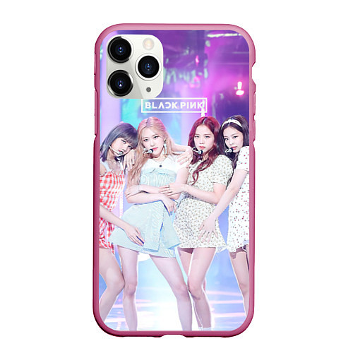 Чехол iPhone 11 Pro матовый Blackpink girl style / 3D-Малиновый – фото 1