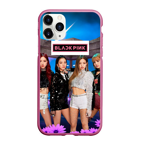 Чехол iPhone 11 Pro матовый Kpop Blackpink / 3D-Малиновый – фото 1