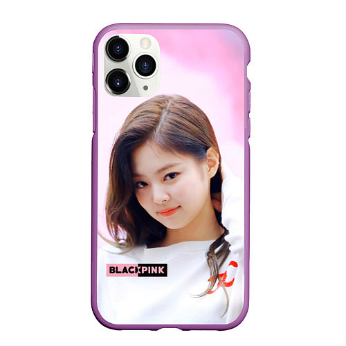 Чехол iPhone 11 Pro матовый Jennie solo / 3D-Фиолетовый – фото 1