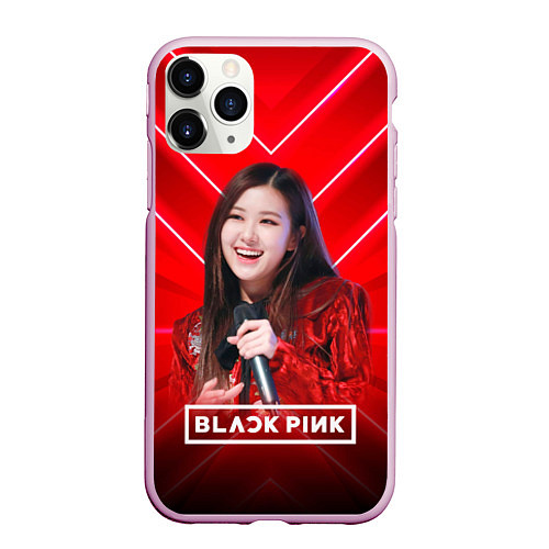 Чехол iPhone 11 Pro матовый Rose Blackpink red / 3D-Розовый – фото 1