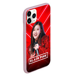 Чехол iPhone 11 Pro матовый Rose Blackpink red, цвет: 3D-розовый — фото 2