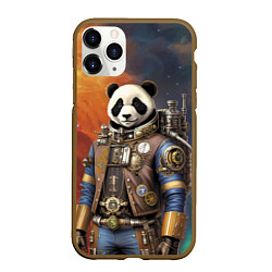 Чехол iPhone 11 Pro матовый Панда-космонавт - стимпанк