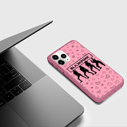 Чехол iPhone 11 Pro матовый Blackpink силуэт, цвет: 3D-малиновый — фото 2