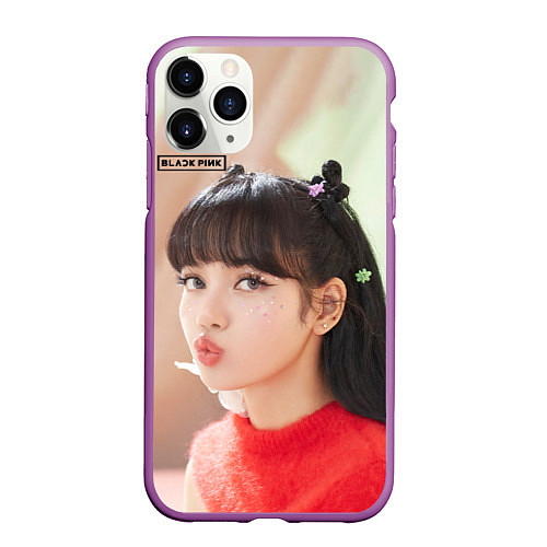 Чехол iPhone 11 Pro матовый Blackpink Lisa / 3D-Фиолетовый – фото 1