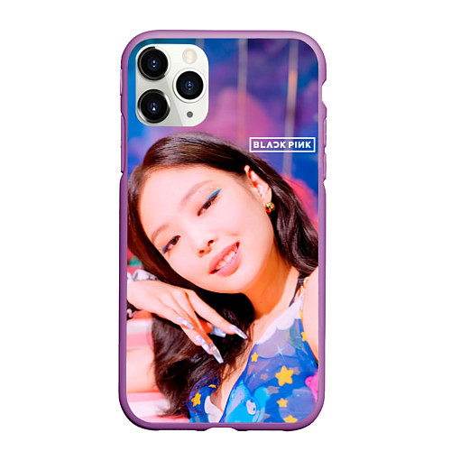 Чехол iPhone 11 Pro матовый BlackPink Gorgeous Jennie / 3D-Фиолетовый – фото 1