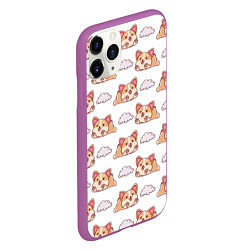 Чехол iPhone 11 Pro матовый Corgi dreams, цвет: 3D-фиолетовый — фото 2