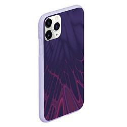 Чехол iPhone 11 Pro матовый Лучи - фиолетовый и розовый - Хуф и Ся, цвет: 3D-светло-сиреневый — фото 2