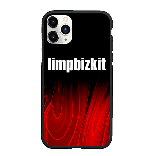 Чехол iPhone 11 Pro матовый Limp Bizkit red plasma / 3D-Черный – фото 1