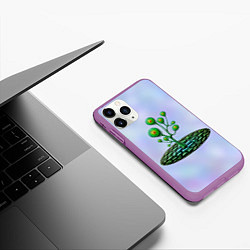 Чехол iPhone 11 Pro матовый Инопланетная растительная жизнь, цвет: 3D-фиолетовый — фото 2