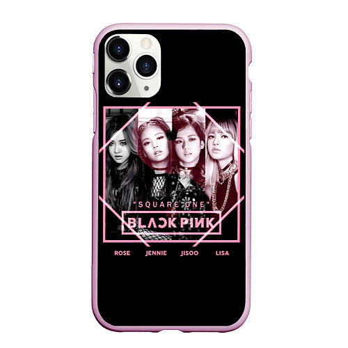 Чехол iPhone 11 Pro матовый Blackpink - Square one / 3D-Розовый – фото 1