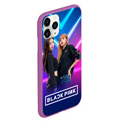 Чехол iPhone 11 Pro матовый Blackpink neon, цвет: 3D-фиолетовый — фото 2