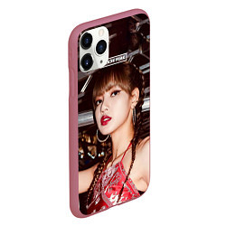 Чехол iPhone 11 Pro матовый Lisa Blackpink, цвет: 3D-малиновый — фото 2