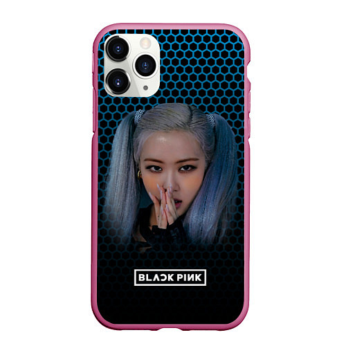 Чехол iPhone 11 Pro матовый Kpop blackpink Rose / 3D-Малиновый – фото 1