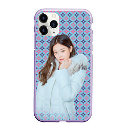 Чехол iPhone 11 Pro матовый Blackpink Jennie Kim Blackpink winter style, цвет: 3D-светло-сиреневый