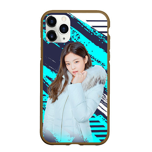 Чехол iPhone 11 Pro матовый Blackpink winter style / 3D-Коричневый – фото 1