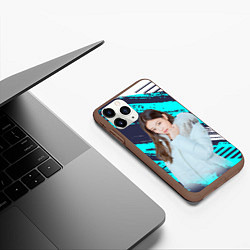 Чехол iPhone 11 Pro матовый Blackpink winter style, цвет: 3D-коричневый — фото 2