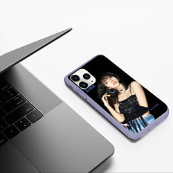 Чехол iPhone 11 Pro матовый Blackpink Lisa in jeans, цвет: 3D-светло-сиреневый — фото 2