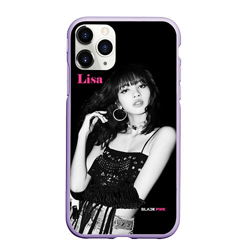 Чехол iPhone 11 Pro матовый Blackpink lovely Lisa / 3D-Светло-сиреневый – фото 1