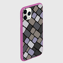 Чехол iPhone 11 Pro матовый Плиточка, цвет: 3D-фиолетовый — фото 2