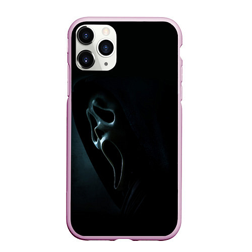 Чехол iPhone 11 Pro матовый Крик - маска / 3D-Розовый – фото 1