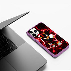 Чехол iPhone 11 Pro матовый Shadow the Hedgehog, цвет: 3D-фиолетовый — фото 2
