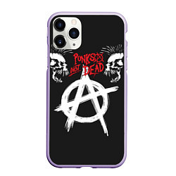 Чехол iPhone 11 Pro матовый Punks not dead - анархия, цвет: 3D-светло-сиреневый