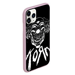 Чехол iPhone 11 Pro матовый KoЯn - clown face, цвет: 3D-розовый — фото 2