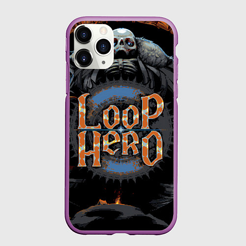 Чехол iPhone 11 Pro матовый Герой и Лич - Loop hero / 3D-Фиолетовый – фото 1
