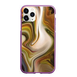 Чехол iPhone 11 Pro матовый Mood waves, цвет: 3D-фиолетовый