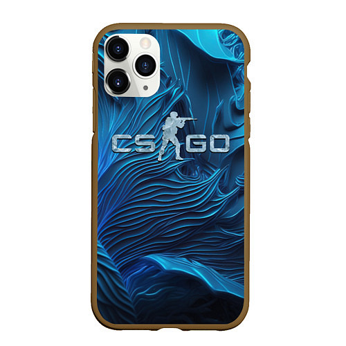 Чехол iPhone 11 Pro матовый CS GO ice logo / 3D-Коричневый – фото 1