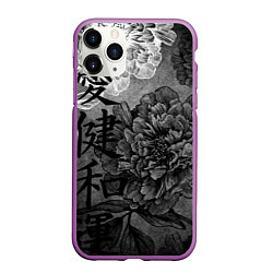 Чехол iPhone 11 Pro матовый Flowers - japanese art