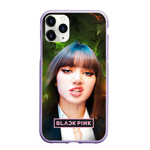 Чехол iPhone 11 Pro матовый Blackpink Lisa / 3D-Светло-сиреневый – фото 1