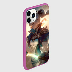 Чехол iPhone 11 Pro матовый Джинн Геншин Импакт, цвет: 3D-фиолетовый — фото 2